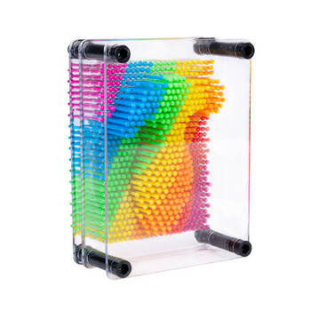MDI Bright Rainbow 3D Push Pin Art Small Kids Desktop Toy 12.5x9x6.5cm