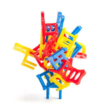 MDI Balance Chairs Set Chair Stacking/Balancing Drinking Game
