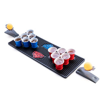 MDI Bar Mat Tabletop Mini Beer Pong Drinking Game 47x17.5cm