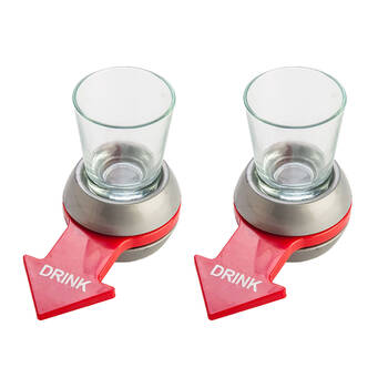 2PK MDI Spin the Shot Novelty Shot Glass Spinner Drinking Game 11.5x6cm