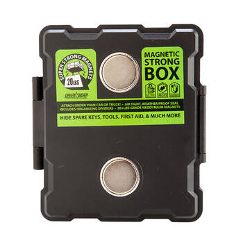 MDI Magnetic Storage Box Compact Desk Organiser Case 11x10cm - Black