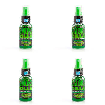 4PK MDI SmokeZilla Smoke Eater Scent Masking Spray 3.7x3.7x11cm Assorted