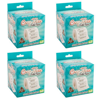 4PK Koolface Toilet & Bathroom Paper Tissue Roll Crap Jokes Printed 3ply