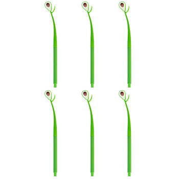 6PK MDI Wiggle Gel Pen School Writting Stationery Kids/Children Avocado