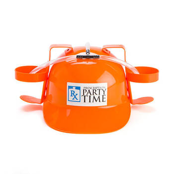 MDI Drinking Hat Beer Helmet Prescription 31x27cm - Orange