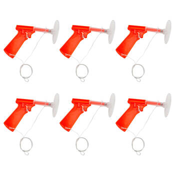 6PK MDI The Fly Assassin Fly Swatter Gun 12.5x11.5cm - Red