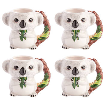 4PK Outback Mates Ceramic 3D Coffee Mug 165x123mm Koala
