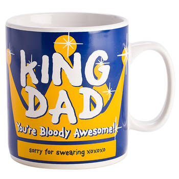MDI Giant Mug King Dad Kitchen Drinkware Coffee Mug Blue