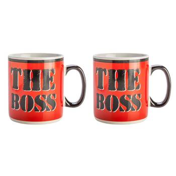 2PK MDI Giant Mug the Boss Drinkware Ceramic Coffee Mug Red