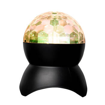 Art + Tech Disco Ball Karaoke Speaker 11x13.2cm - Black