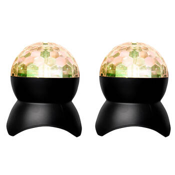 2PK Art + Tech Disco Ball Karaoke Speaker 11x13.2cm - Black