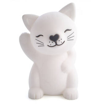 Lil Dreamers Silicone Touch Led Lamp Light Kids Bedroom Decor White - Cat