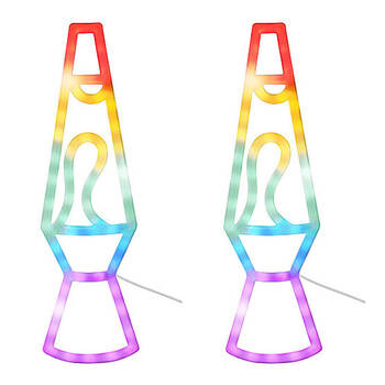 2PK Art + Tech LED Wall Light Lava Lamp Retro Style Mood Decor Lamp 10x34.5cm