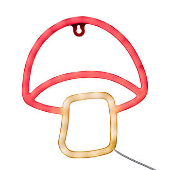 Art + Tech LED Wall Light Mushroom Whimsical Room Decor Lamp 18.8x21cm