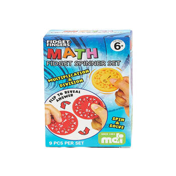MDI Math Fidget Spinner Set Educational Sensory Toy Kids 5.5x5.5cm Assorted
