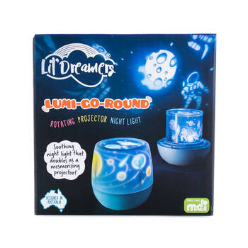 Lil Dreamers Glowing Rotating LED Projector Space Theme 12.9x12.9x12.9cm