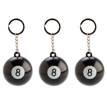 3PK Worlds Smallest Magic Fortune Ball Keyring/Keychain Miniature Toy Kids 6y+