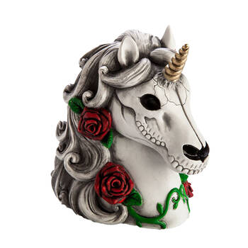 MDI Money Bank Novelty Coin Saver Candy Skull Unicorn 14x14.5cm