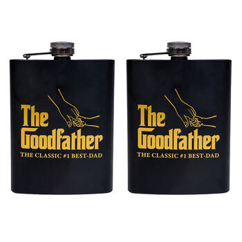 2PK MDI Stainless Steel Flask 9x13.5cm - The Goodfather