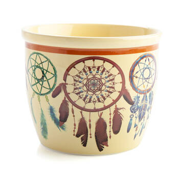 MDI Smudge Bowl Sage/Incense Burner Ceramic Dreamcatcher 12.5x10.5cm Yellow