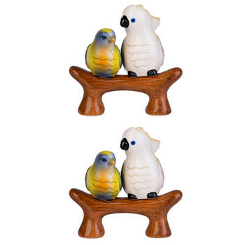 2x 2pc Flavour Mates Salt & Pepper Shaker Set 15.2x10x4.5cm Australian Birds