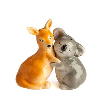 2pc Flavour Mates 3D Salt & Pepper Shaker Set 12x5.5x12cm Australiana Animals