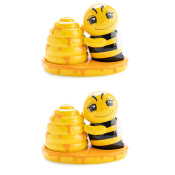 2x 2pc Flavour Mates Salt & Pepper Shaker Set 13.5x8.8x9.8cm Bee Honey Beehive