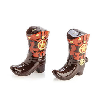 2pc Flavour Mates 3D Salt & Pepper Shaker Set 9.5x4.3x8.5cm Cowboy Boots