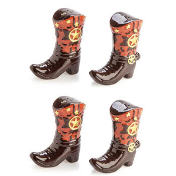 2x 2pc Flavour Mates 3D Salt & Pepper Shaker Set 9.5x4.3x8.5cm Cowboy Boots