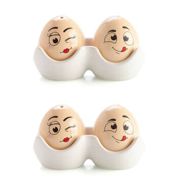 2x 2pc Flavour Mates Salt & Pepper Shaker Duo Set 43x27.7x44cm Mr Mrs Eggheads