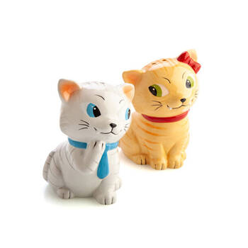 2pc Flavour Mates 3D Salt & Pepper Shaker Set 12.5x6x9cm Tabby Cats