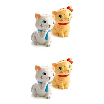 2x 2pc Flavour Mates 3D Salt & Pepper Shaker Set 12.5x6x9cm Tabby Cats