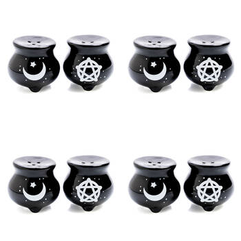 4x 2pc Flavour Mates Salt & Pepper Duo Set 5.6x5.6x5.6cm Witches Cauldron