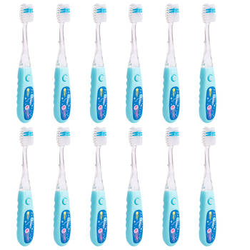 12PK Aquaworld Flashing Toothbrush 26x14.5cm - Jellyfish 3y+