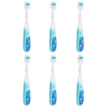 6PK Aquaworld Flashing Toothbrush 26x14.5cm - Jellyfish 3y+