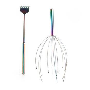 MDI Luxury Calming Set Head Tickler & Scratcher - Rainbow