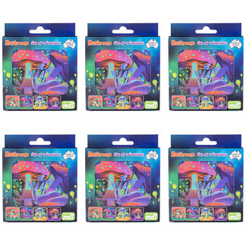 6x 4pc MDI Cork-Backed Drink Coasters Set Square Mushroom