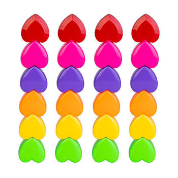 4PK MDI Stackable Highlighters Writing Stationery Heart Assorted