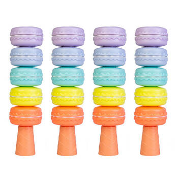 4PK MDI Stackable Highlighters Writing Stationery Macaroons Assorted