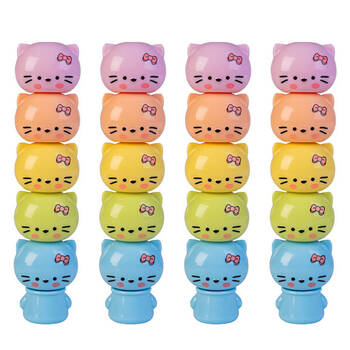 4PK MDI Stackable Highlighters Writing Stationery Pretty Cat Assorted