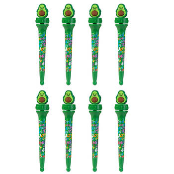 8PK MDI Pen Spinning Avocado Ballpoint School Supplies Stationery 16.5cm Green