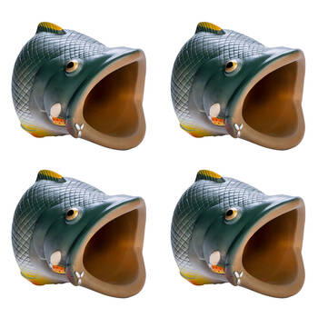 4PK MDI Bottle/Can Cooler Stubby Holder Barware Accessory - Bass