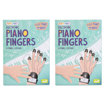 2PK MDI Piano Fingers Portable Electronic Music Easy to Use 8-Tones/1-Octave