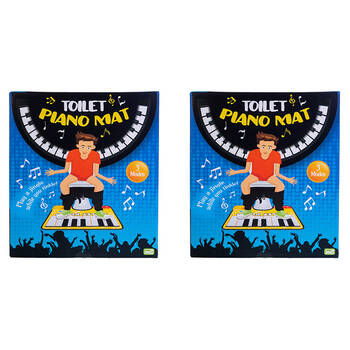 2PK MDI Piano Toilet Mat Waterproof Non-slip Creative Bathroom Music Decoration