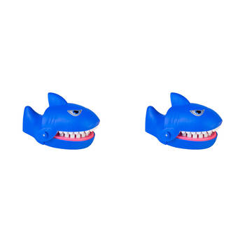 2PK MDI Snappy Jaws Shark Attack Risk/Luck Kids Game Toy 16.5x10.3x9cm Blue