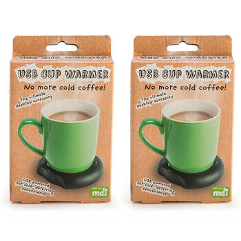 2PK MDI USB Powered Portable Cup Coffee Warmer Heater Pad Home & Office Green