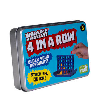 Worlds Smallest 4-In-A-Row Board Game Miniature Toy Set Kids/Children 5y+