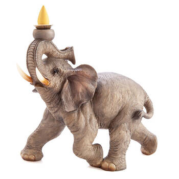 MDI Backflow Burner Ceramic Elephant Incense Burner - Grey
