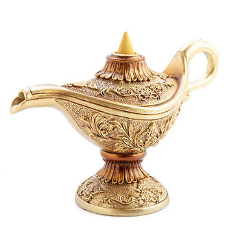 MDI Mystical Worlds Backflow Burner Magic Lamp Incense Burner - Gold