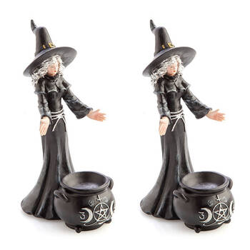 2PK MDI Stick Incense Burner Witch Rock Stand/Holder Black 20x13cm Home Decor